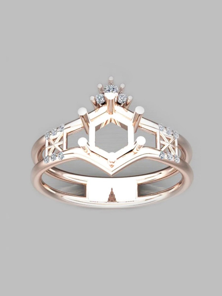 H/S Sechseck-Tiara-Ring