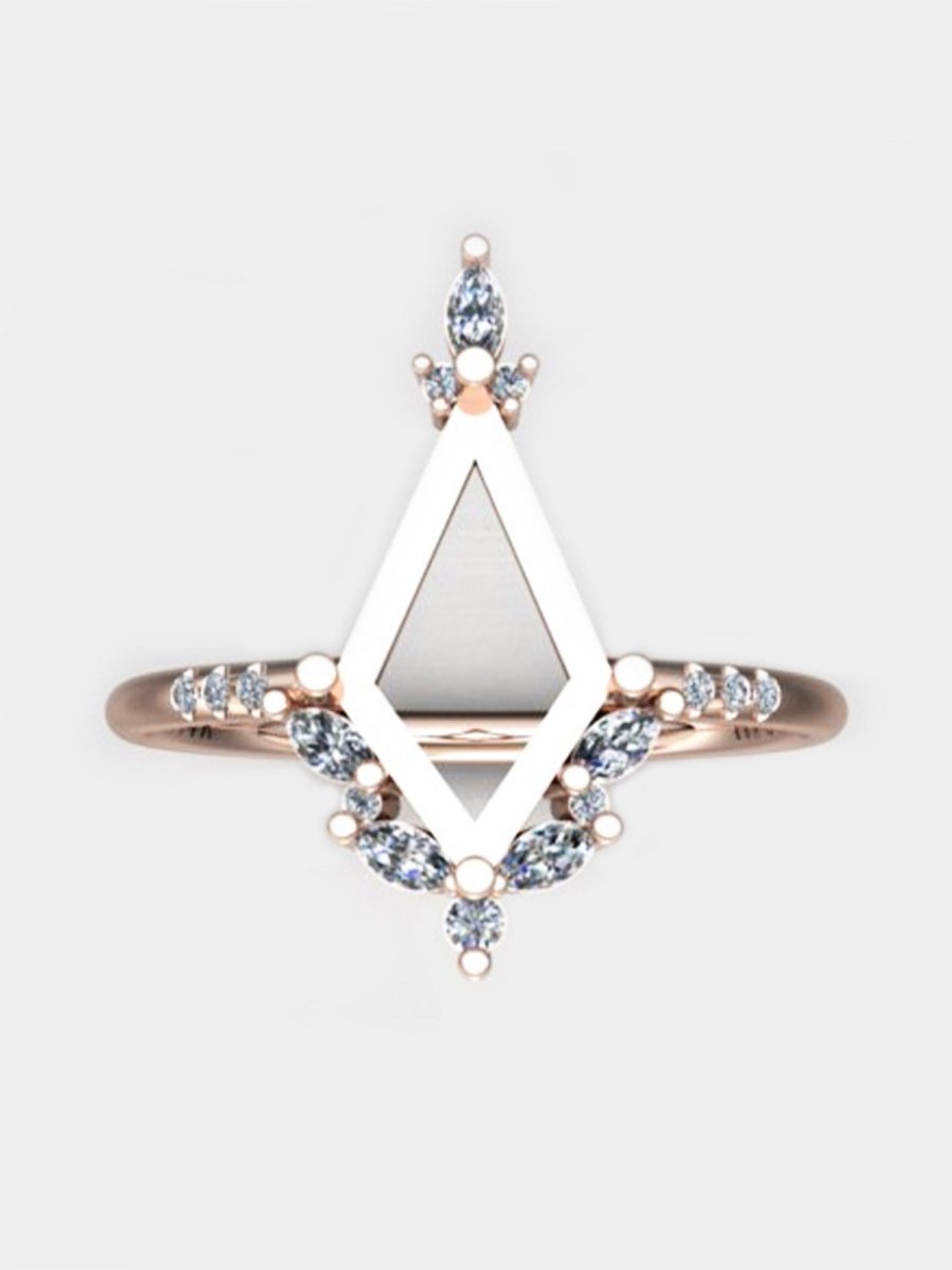 hiddenspace jewelry unique engagement ring architectural design fine jewelry art deco inspire unique engagement ring vintage jewelry bridal ring one-of-a-kind engagement ring alternative jewelry IGNATIA DESIGN