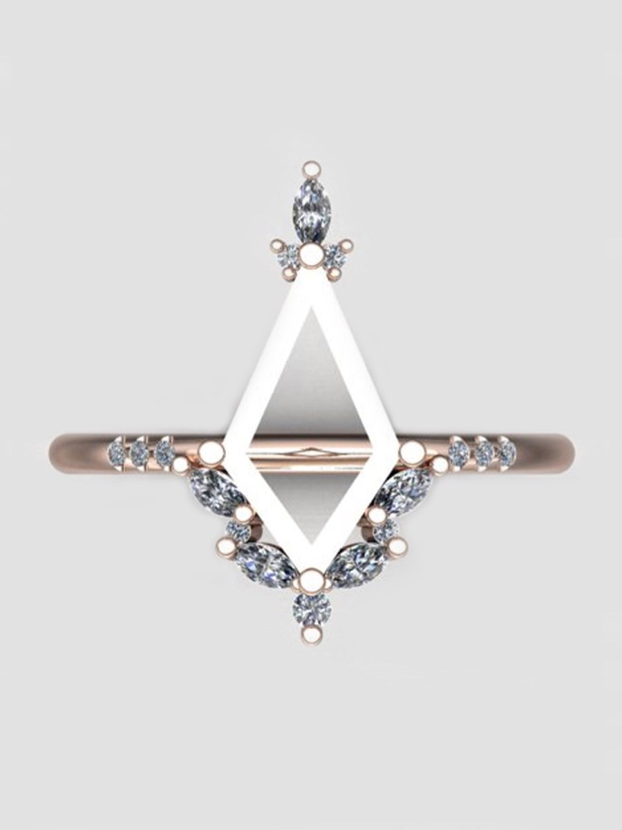 hiddenspace jewelry unique engagement ring architectural design fine jewelry art deco inspire unique engagement ring vintage jewelry bridal ring one-of-a-kind engagement ring alternative jewelry IGNATIA DESIGN