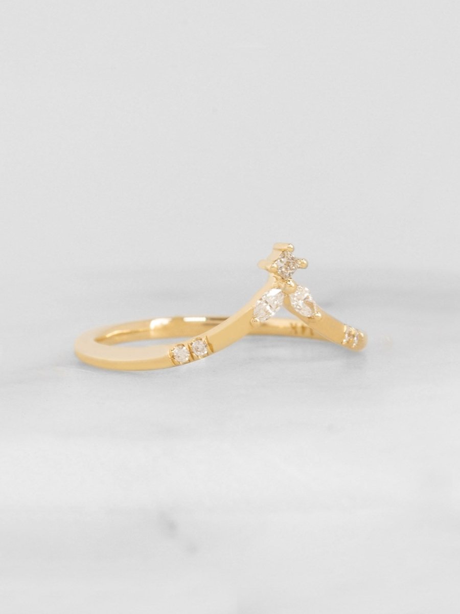 hiddenspace jewelry los angeles fine jewelry wedding band 14k gold art deco minimalism diamond ring stacking band