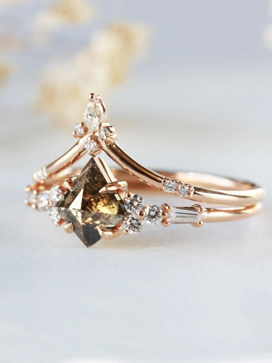 hiddenspace jewelry fine jewelry los angeles art deco design architectural fine jewelry wedding band stacking rings stackable band 14k gold ring diamond ring unique fine jewelry LAGOM BAND