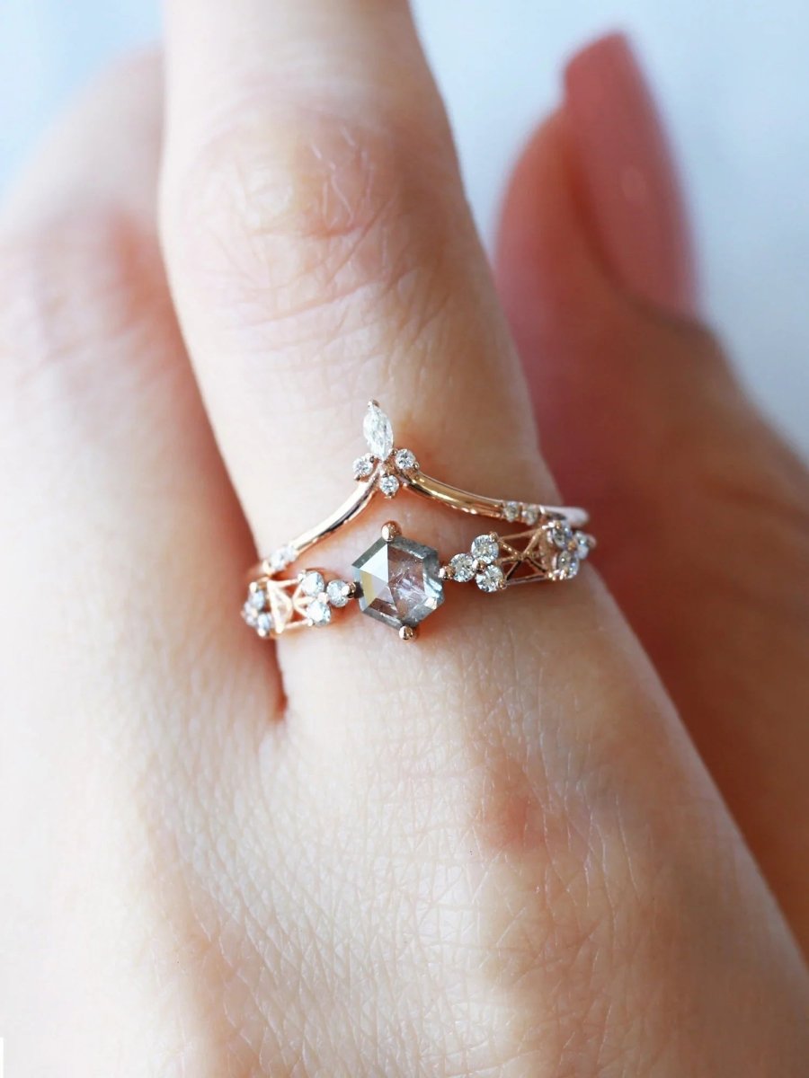 hiddenspace jewelry fine jewelry los angeles art deco design architectural fine jewelry wedding band stacking rings stackable band 14k gold ring diamond ring unique fine jewelry LAGOM BAND