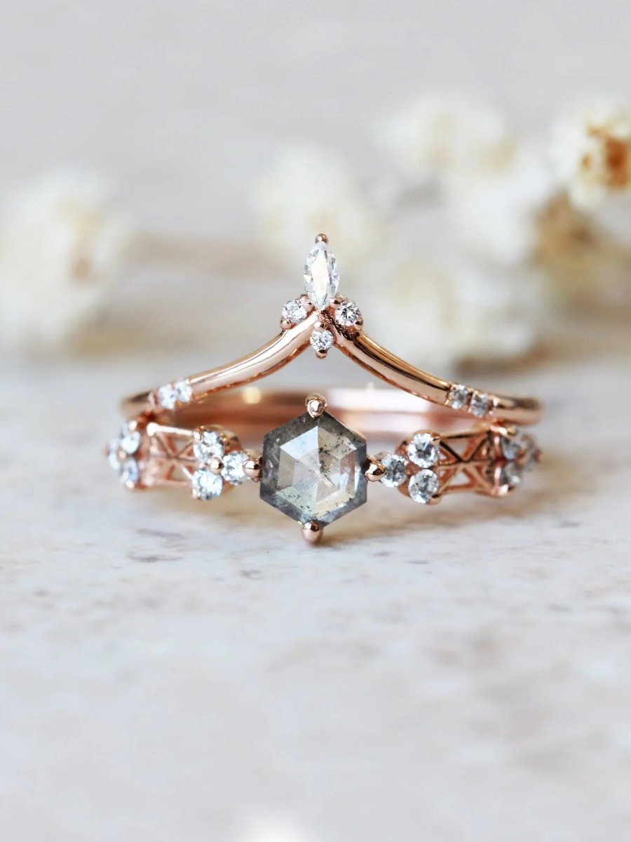 hiddenspace jewelry fine jewelry los angeles art deco design architectural fine jewelry wedding band stacking rings stackable band 14k gold ring diamond ring unique fine jewelry LAGOM BAND