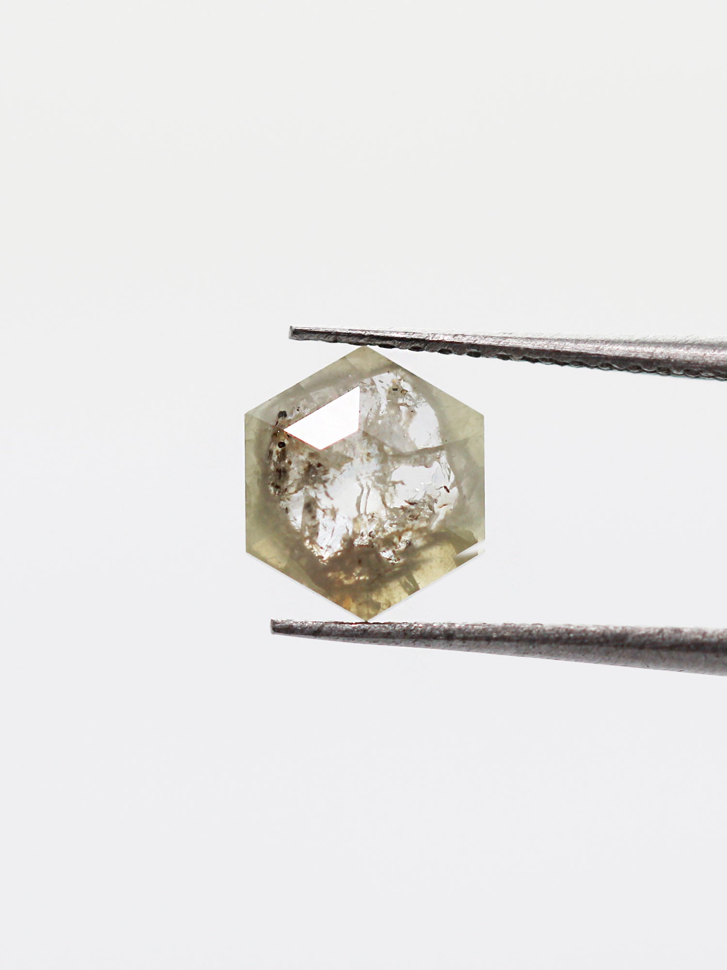 0.86CT Salt and Pepper Hexagon Inventory SKU SPHEXN-38