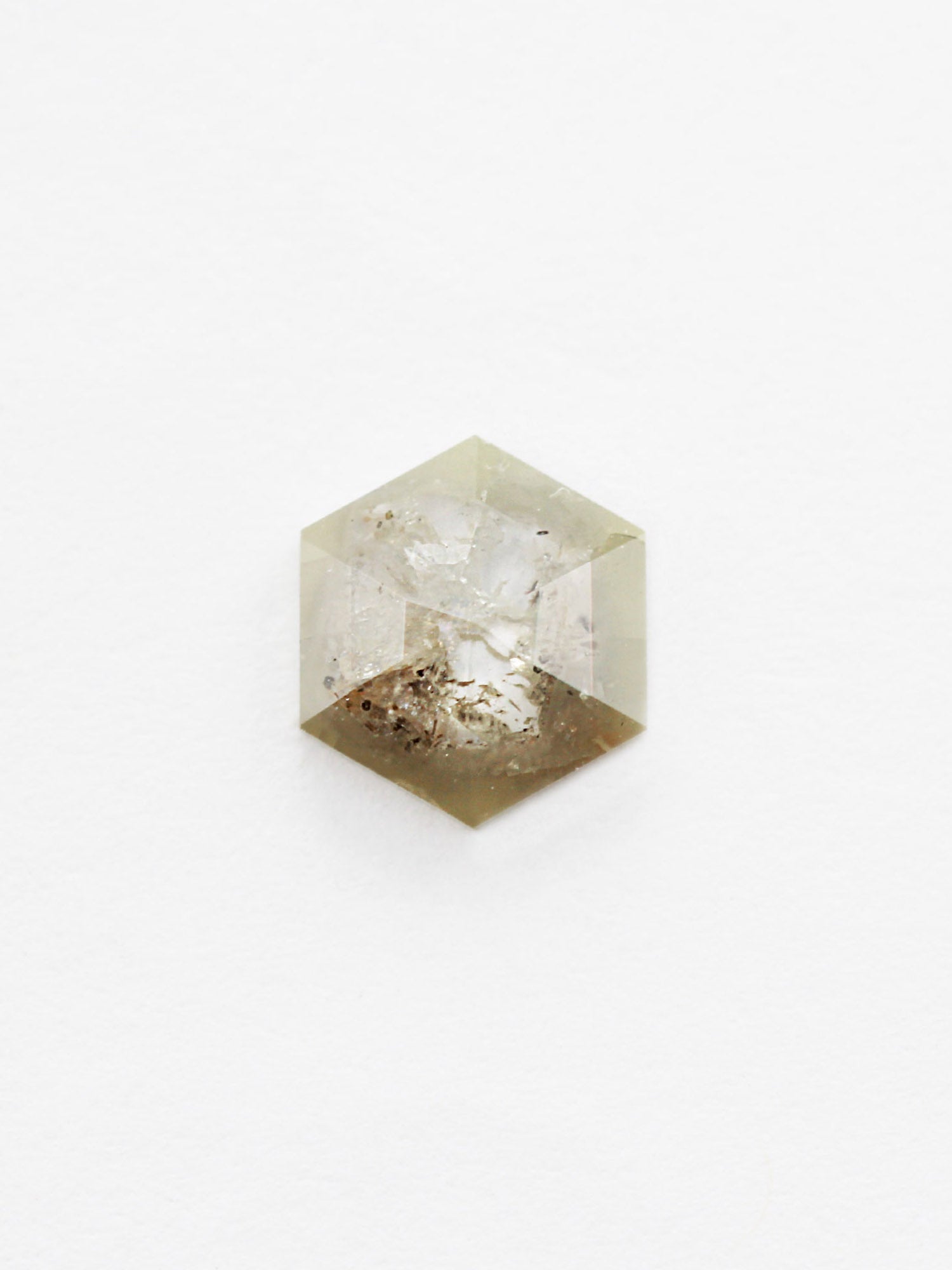 0.86CT Salt and Pepper Hexagon Inventory SKU SPHEXN-38