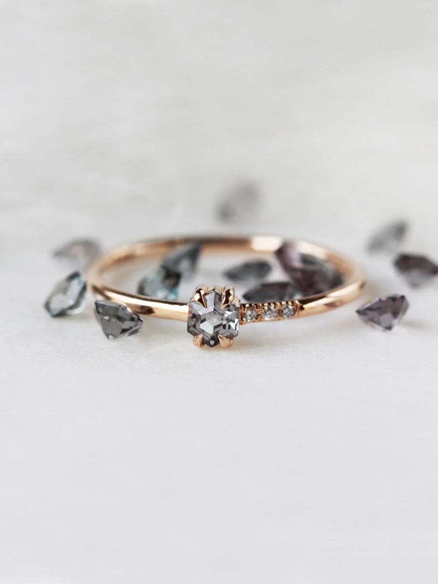 Spinel Hexagon Ring Petite