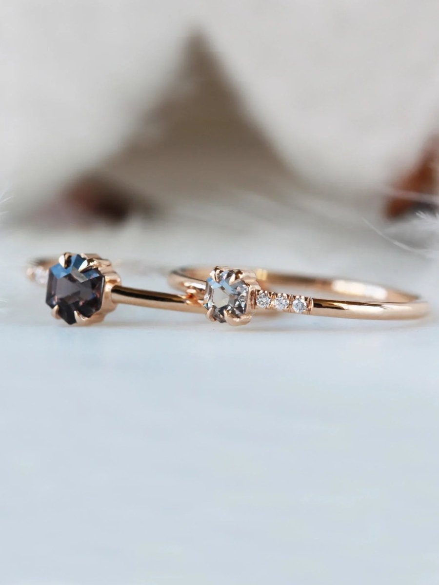 Spinel Hexagon Ring Petite