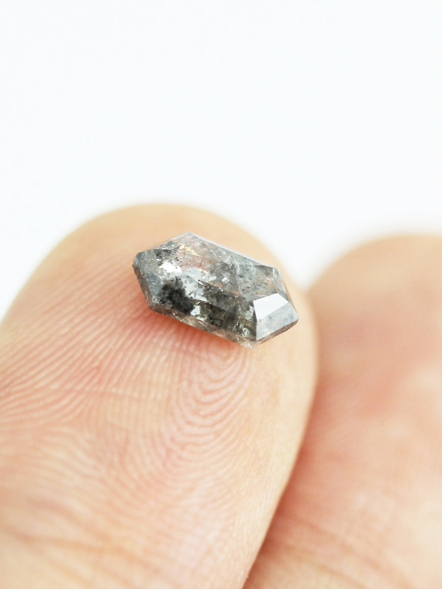 0.92CT Salt and Pepper Hexagon Inventory SKU SPHEX-05