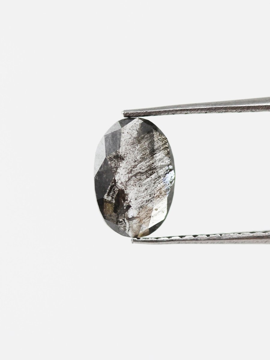 0.80CT Salt and Pepper Oval Inventory SKU SPOVAL-05