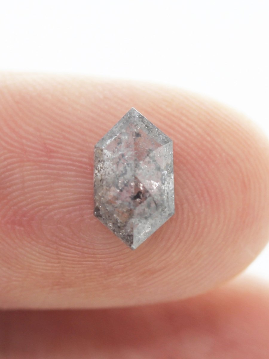 0.97CT Salt and Pepper Hexagon Inventory SKU SPHEX-33