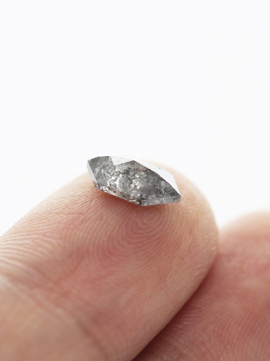 0.97CT Salt and Pepper Hexagon Inventory SKU SPHEX-33