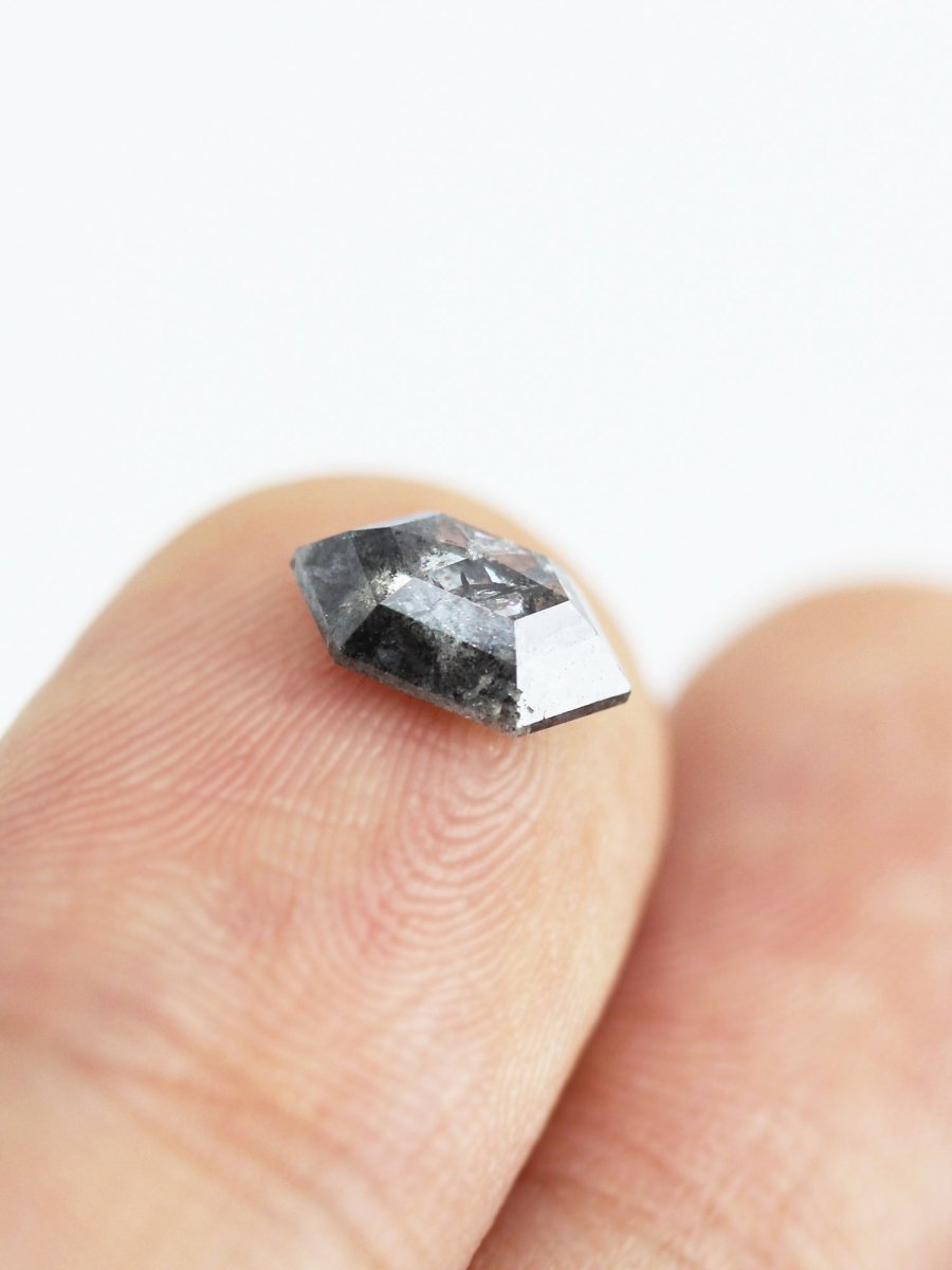 1.01CT Salt and Pepper Hexagon Inventory SKU SPHEX-18