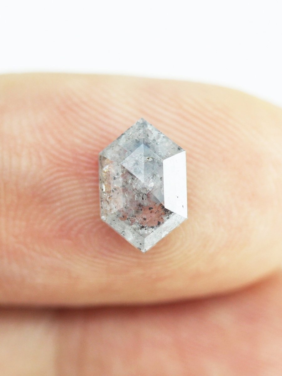 1.12CT Salt and Pepper Hexagon Inventory SKU SPHEX-24