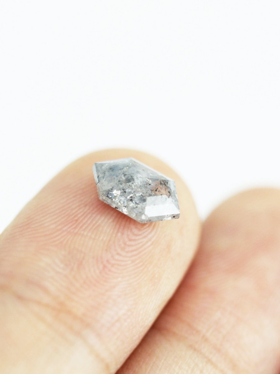 1.12CT Salt and Pepper Hexagon Inventory SKU SPHEX-24