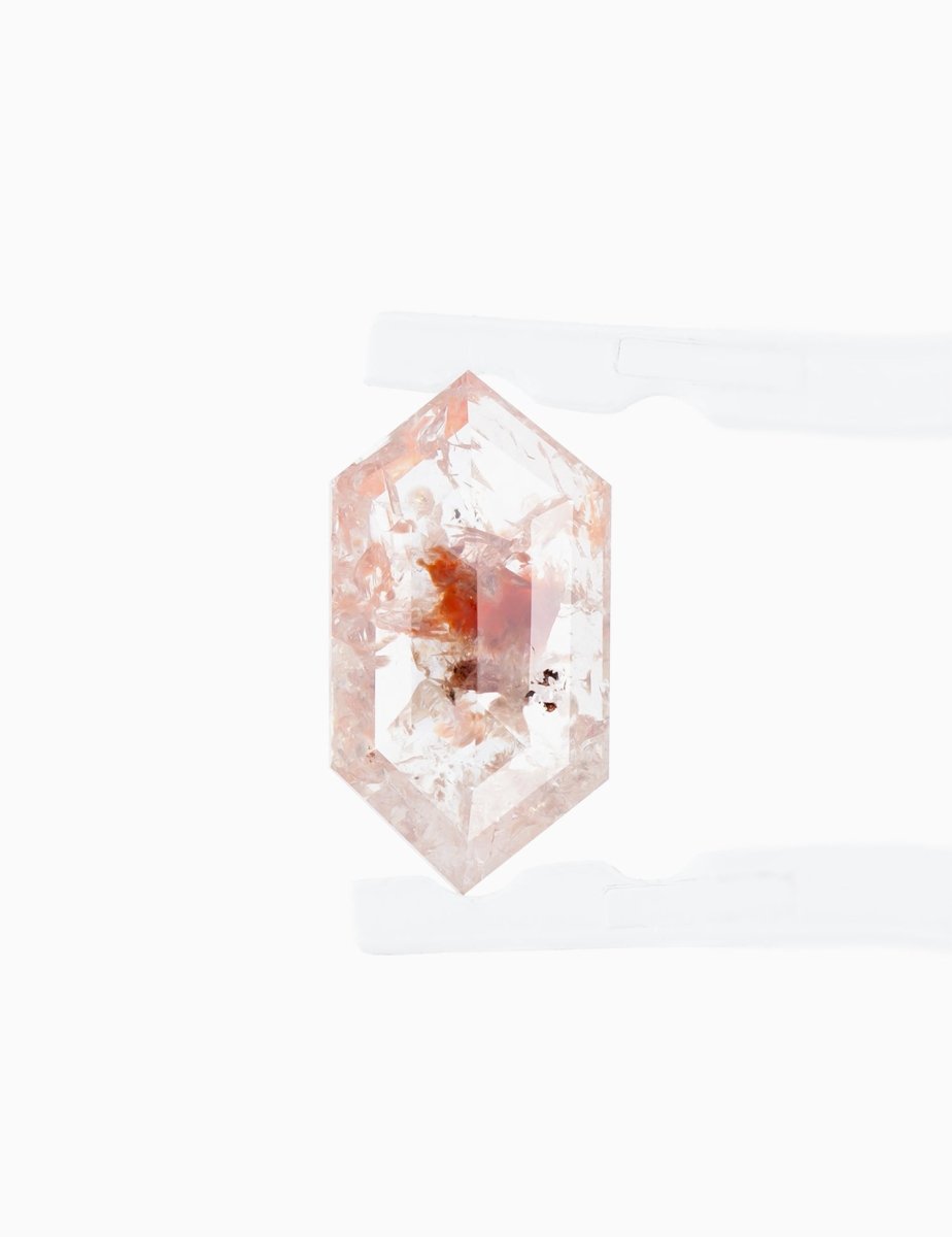 1.28CT Rustic Salt and Pepper Hexagon Inventory SKU SPHEX-14