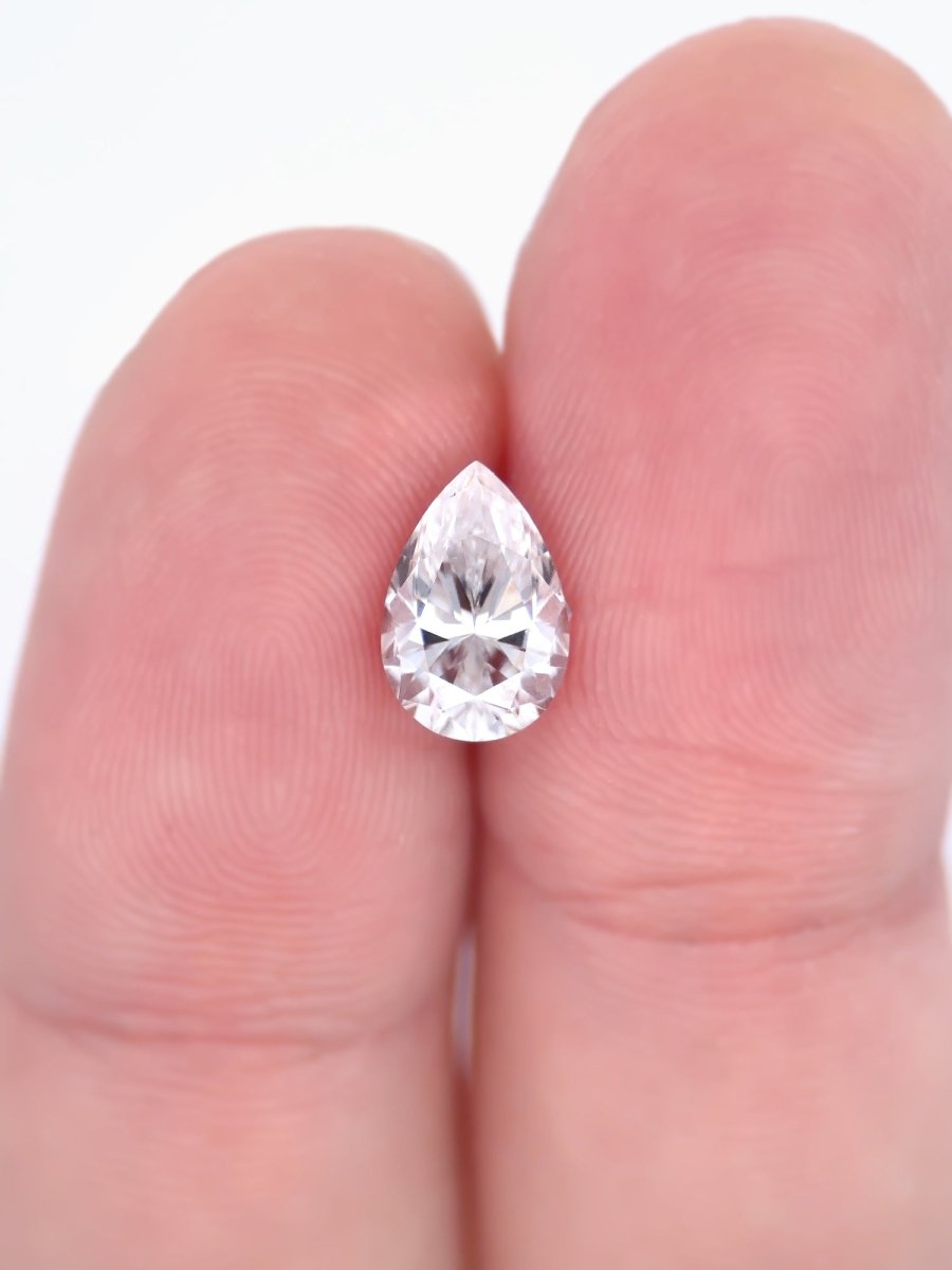 1.28CT White Moissanite Inventory SKU MSPEAR-02