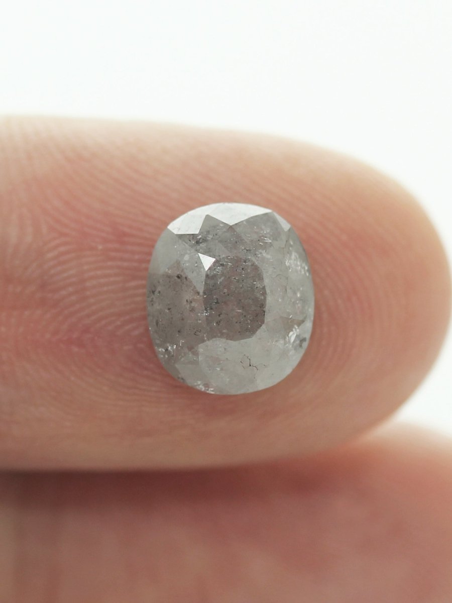 1.37CT Salt and Pepper Cushion Inventory SKU SPCUSHU-01