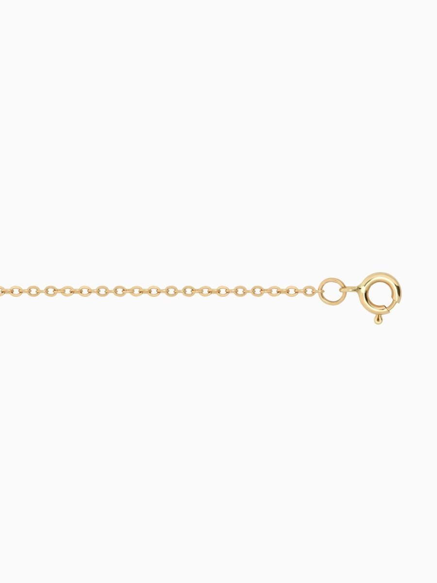 14K Gold Flat/Shiny 1.0mm Oval Link Cable Chain - HIDDENSPACE