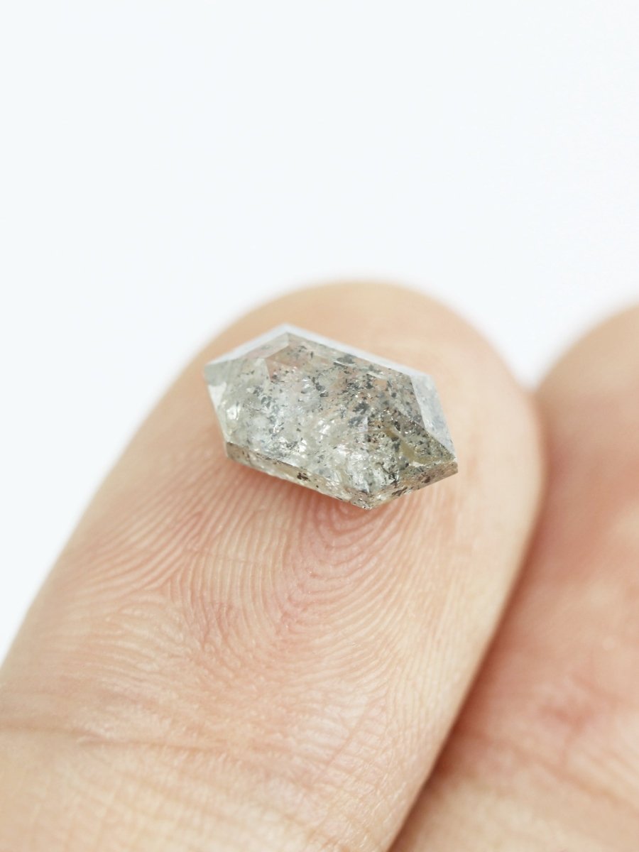 1.75CT Salt and Pepper Hexagon Inventory SKU SPHEX-01