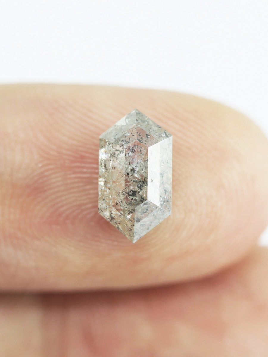 1.75CT Salt and Pepper Hexagon Inventory SKU SPHEX-01