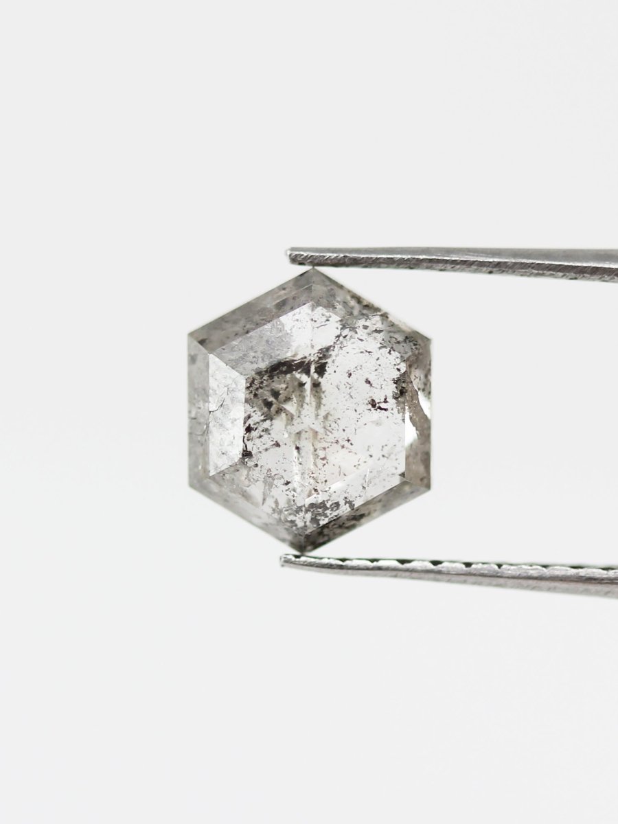 1.96CT Salt and Pepper Hexagon Inventory SKU SPHEX-82