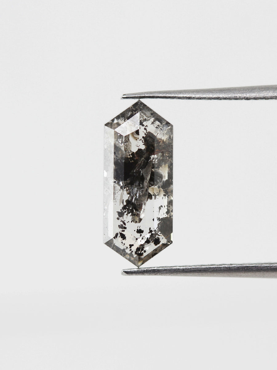 2.06CT Salt and Pepper Hexagon Inventory SKU SPHEX-49