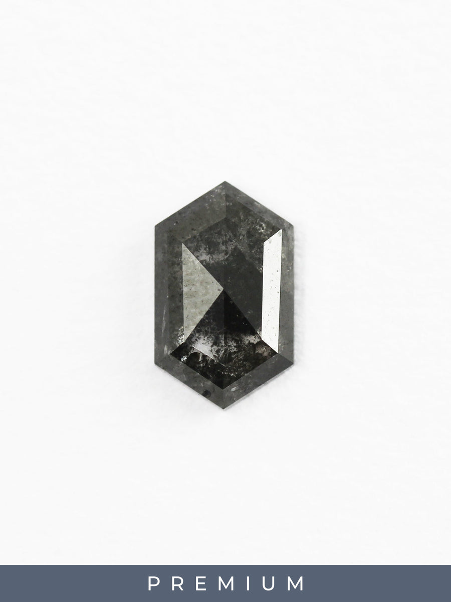 2.54CT Premium Salt and Pepper Hexagon Inventory SKU SPHEX-103