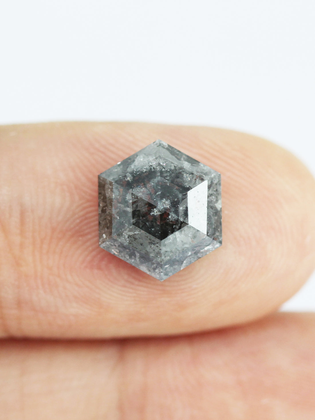 2.65CT Salt and Pepper Hexagon Inventory SKU SPHEX-13