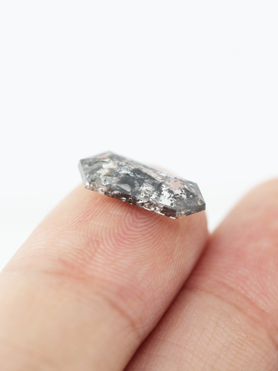 2.06CT Salt and Pepper Hexagon Inventory SKU SPHEX-49