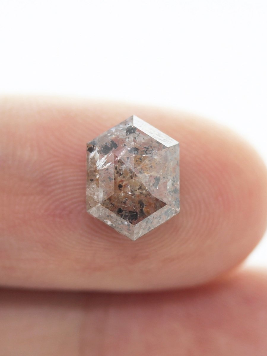 2.15CT Salt and Pepper Hexagon Inventory SKU SPHEXU-05