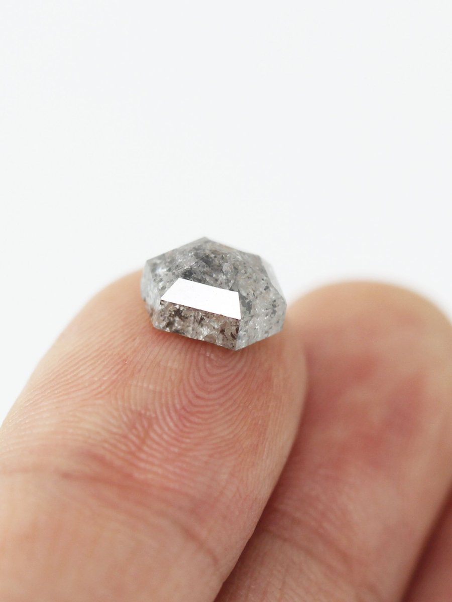 2.22CT Salt and Pepper Hexagon Inventory SKU SPHEX-66