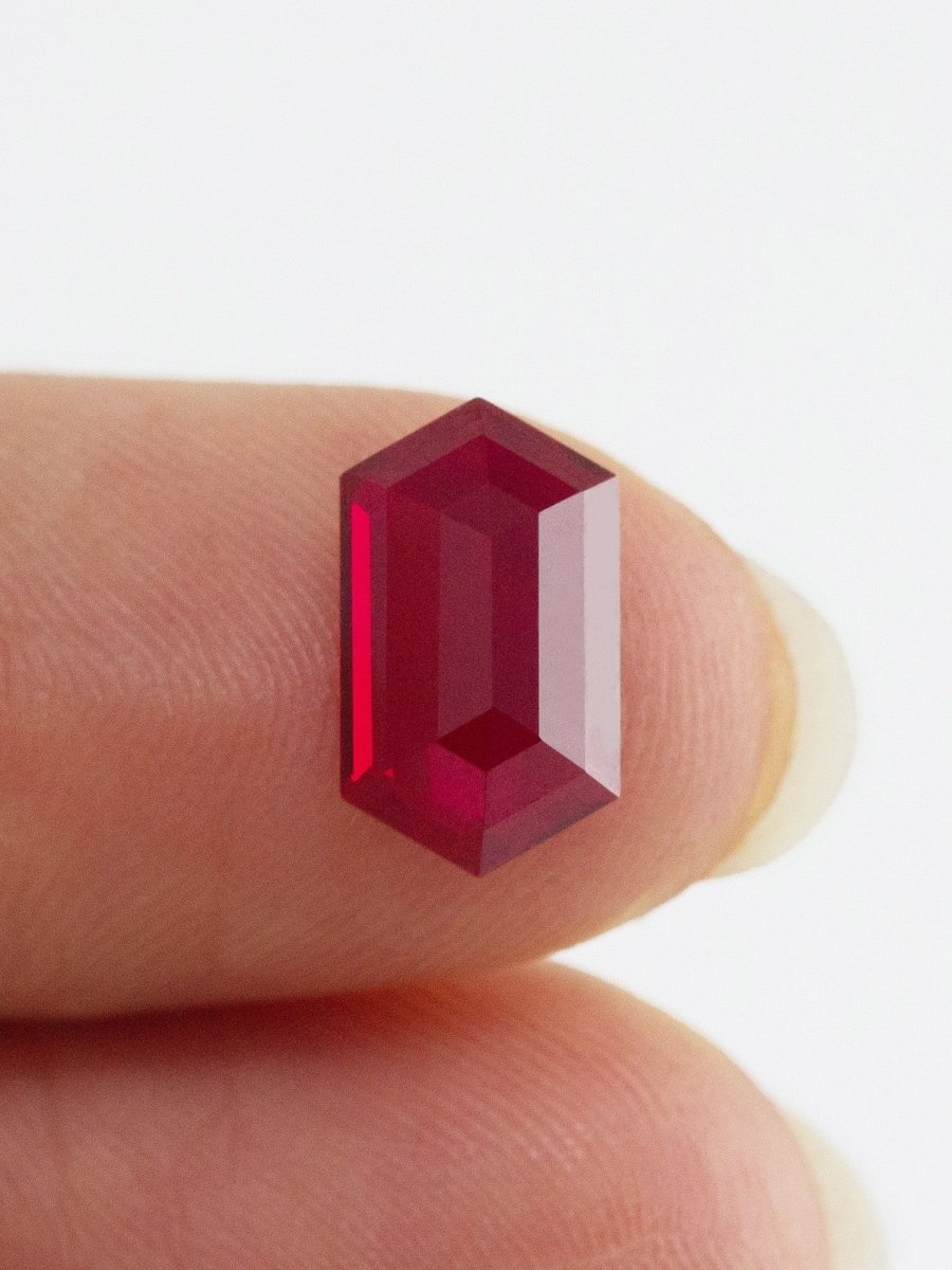 Ruby Hexagon Ruff 2.5CT Ruby Hexagon Inventory SKU RBHEX-01