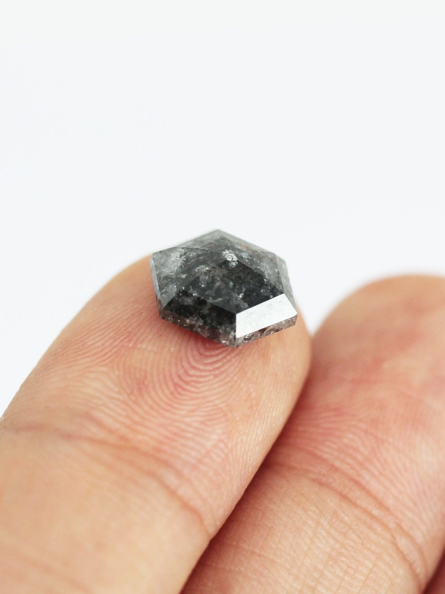 2.65CT Salt and Pepper Hexagon Inventory SKU SPHEX-13
