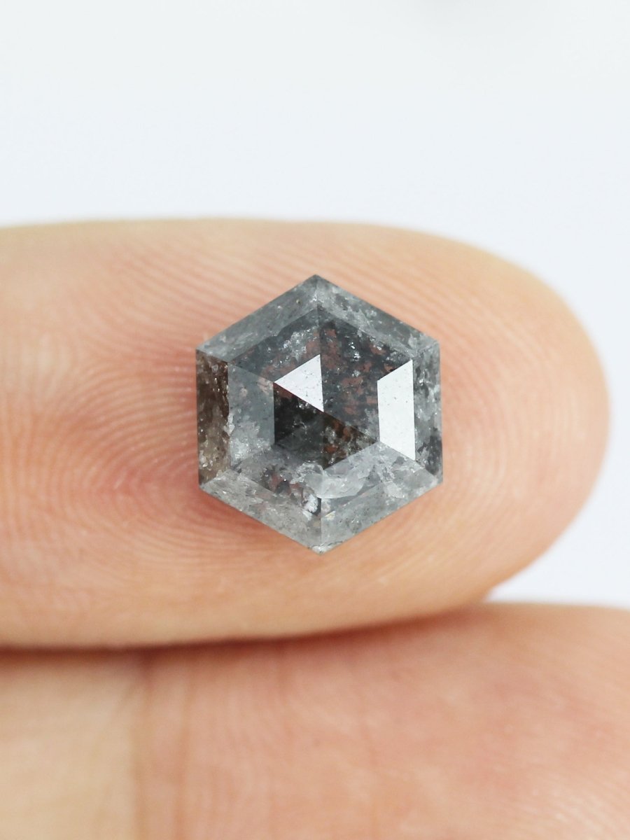 2.70CT Salt and Pepper Hexagon Inventory SKU SPHEX-06