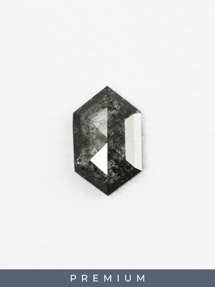 2.88CT Premium Salt and Pepper Hexagon Inventory SKU SPHEX-104