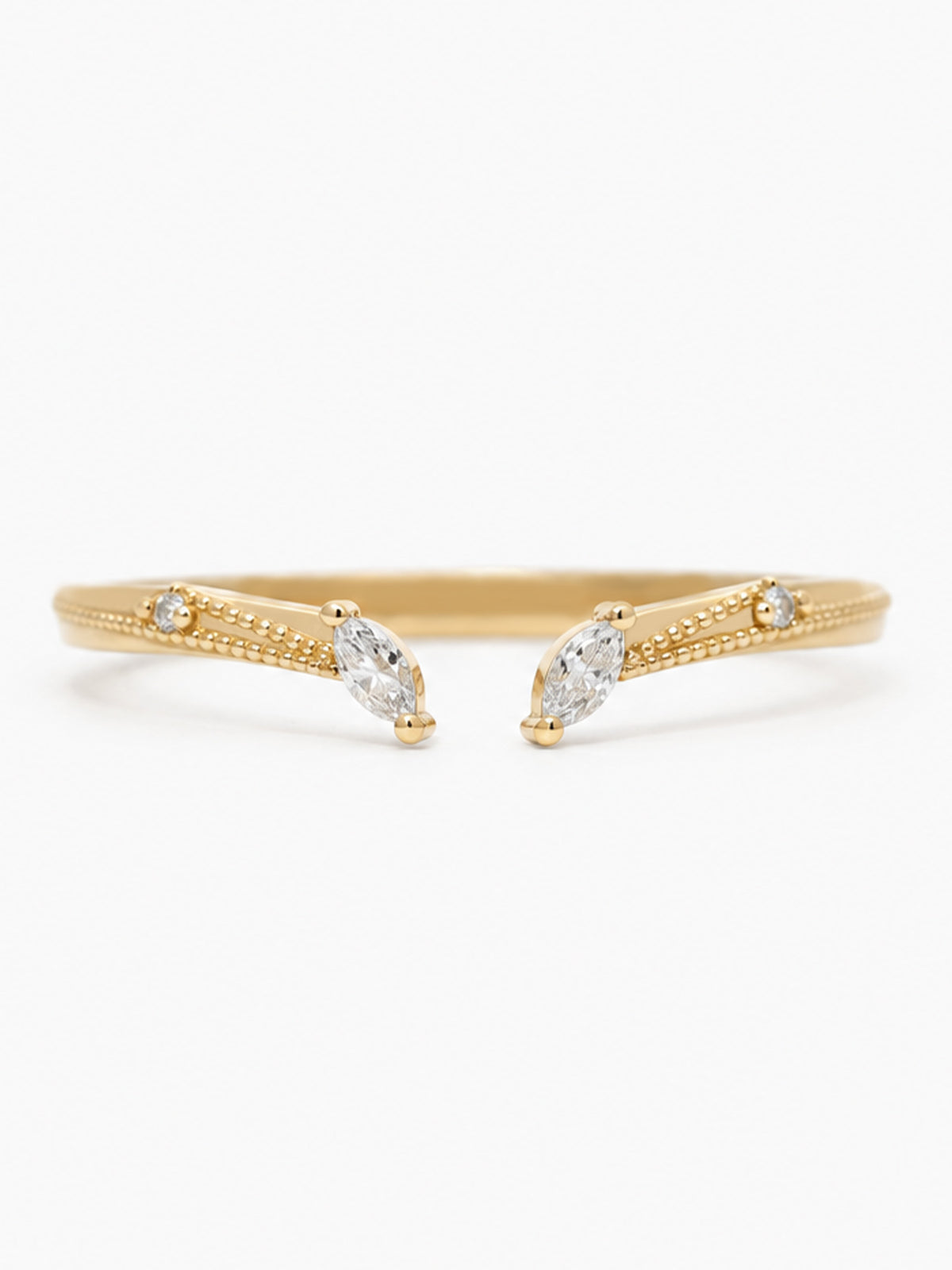 Simple open band matching band layered band wedding ring matching ring diamond fine jewelry ring