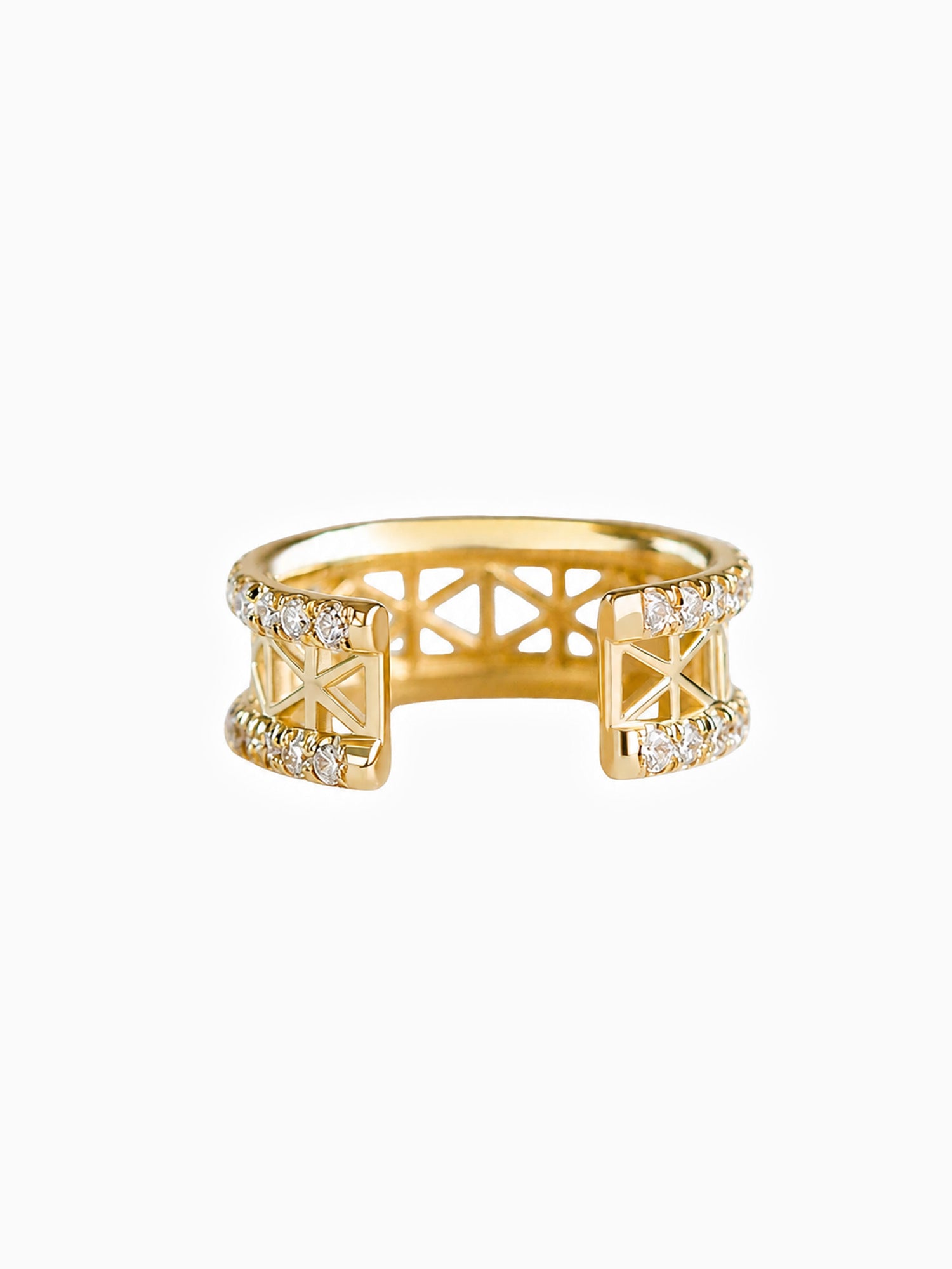 Diamond pave fine jewelry daily art deco modernism fine jewelry