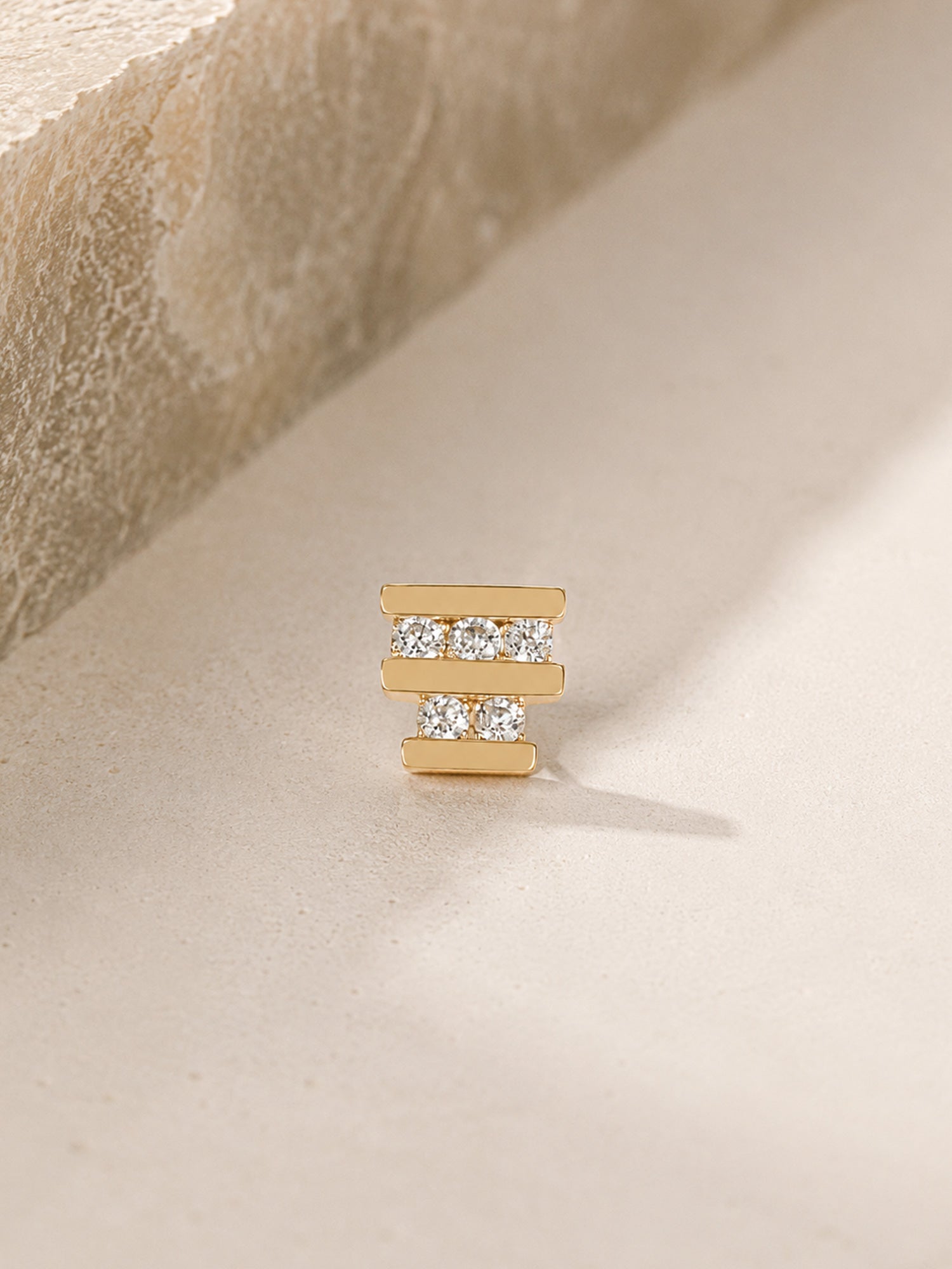Delcy fine jewelry art deco architectural stud earring