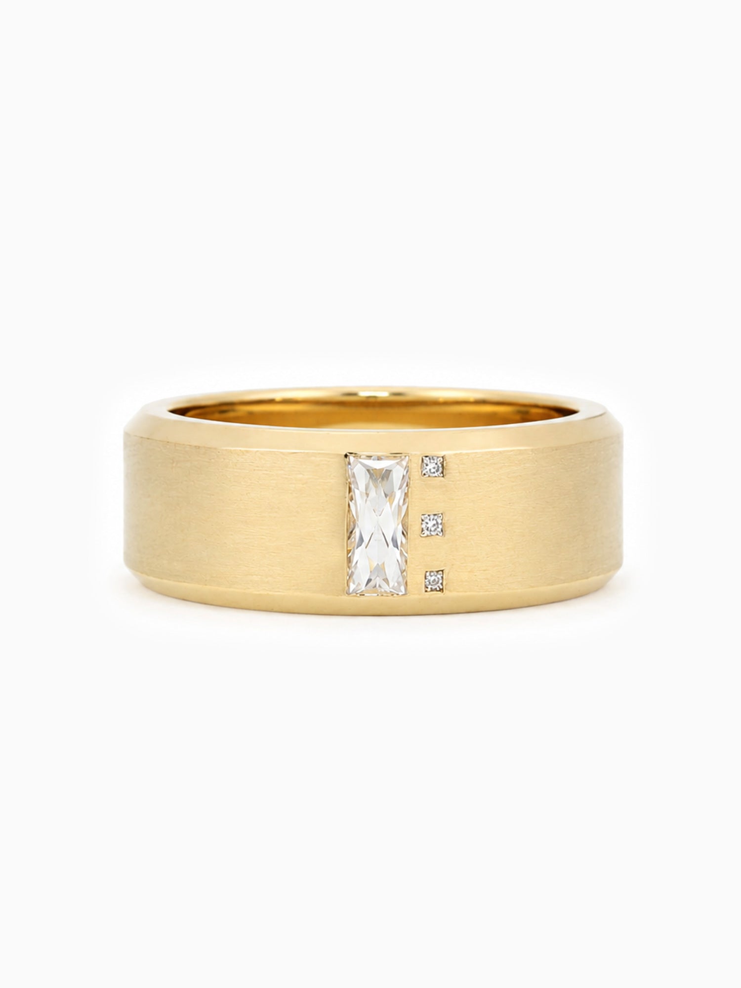 French baguette diamond man's band fine jewelry diamond wedding ring