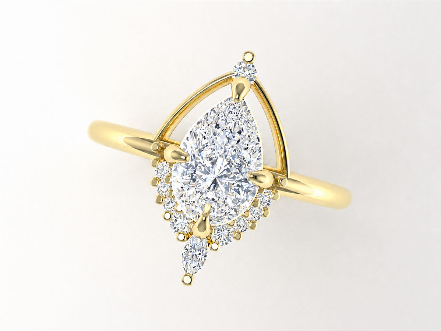 Custom White Diamond Eliana Ring - Alexander