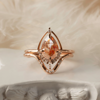 [Ready-to-Ship] Eliana Ring & Band (Rose Salt And Pepper)