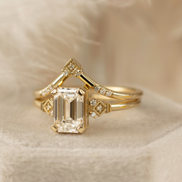 The Mia ring, a timeless emerald-cut design with vintage charm and delicate beauty. Crafted for elegance, its petite silhouette radiates effortless brilliance—perfect for those who exude grace and sophistication.