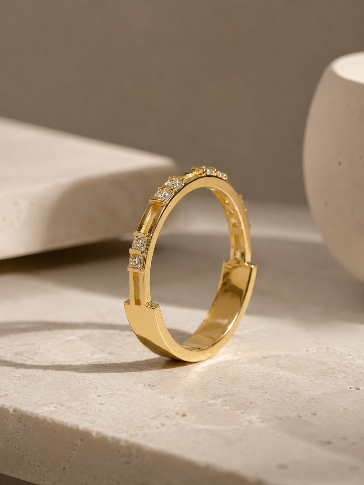 Diamond fine jewelry art deco fine jewelry daily ring unique statement band