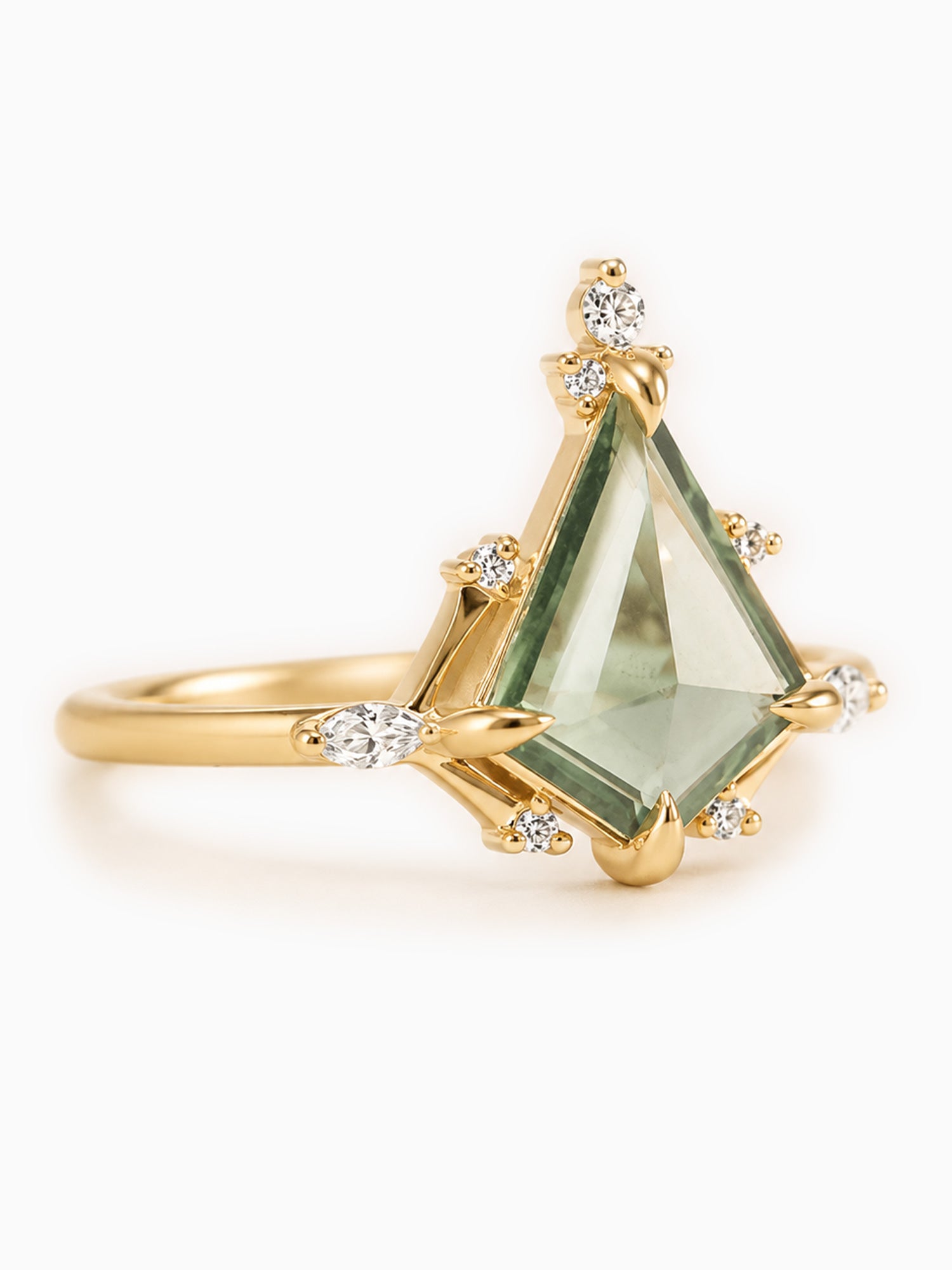 Green Kite sapphire proposal ring engagement ring