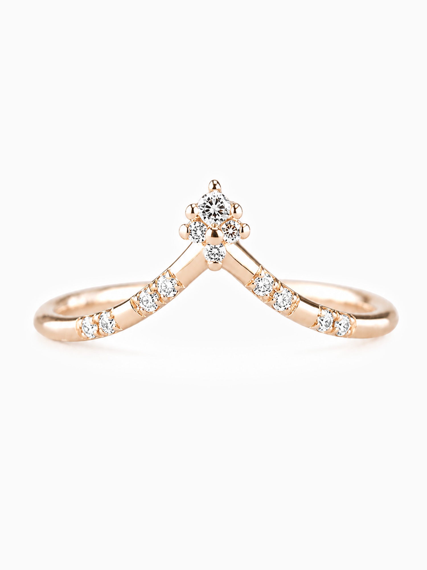 14K Rose Gold Diamond wedding band fine jewelry matching band
