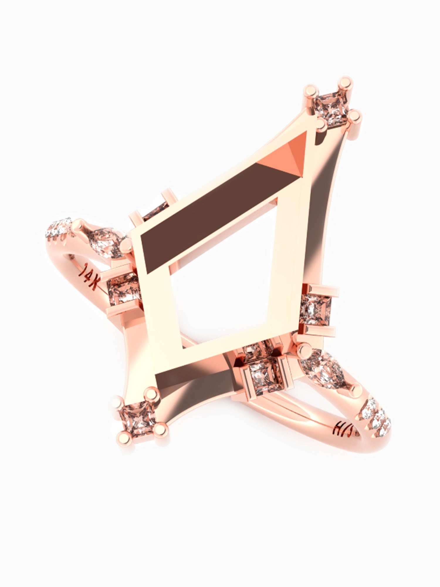 Diamond engagement ring fine jewelry kite wedding ring unique ring