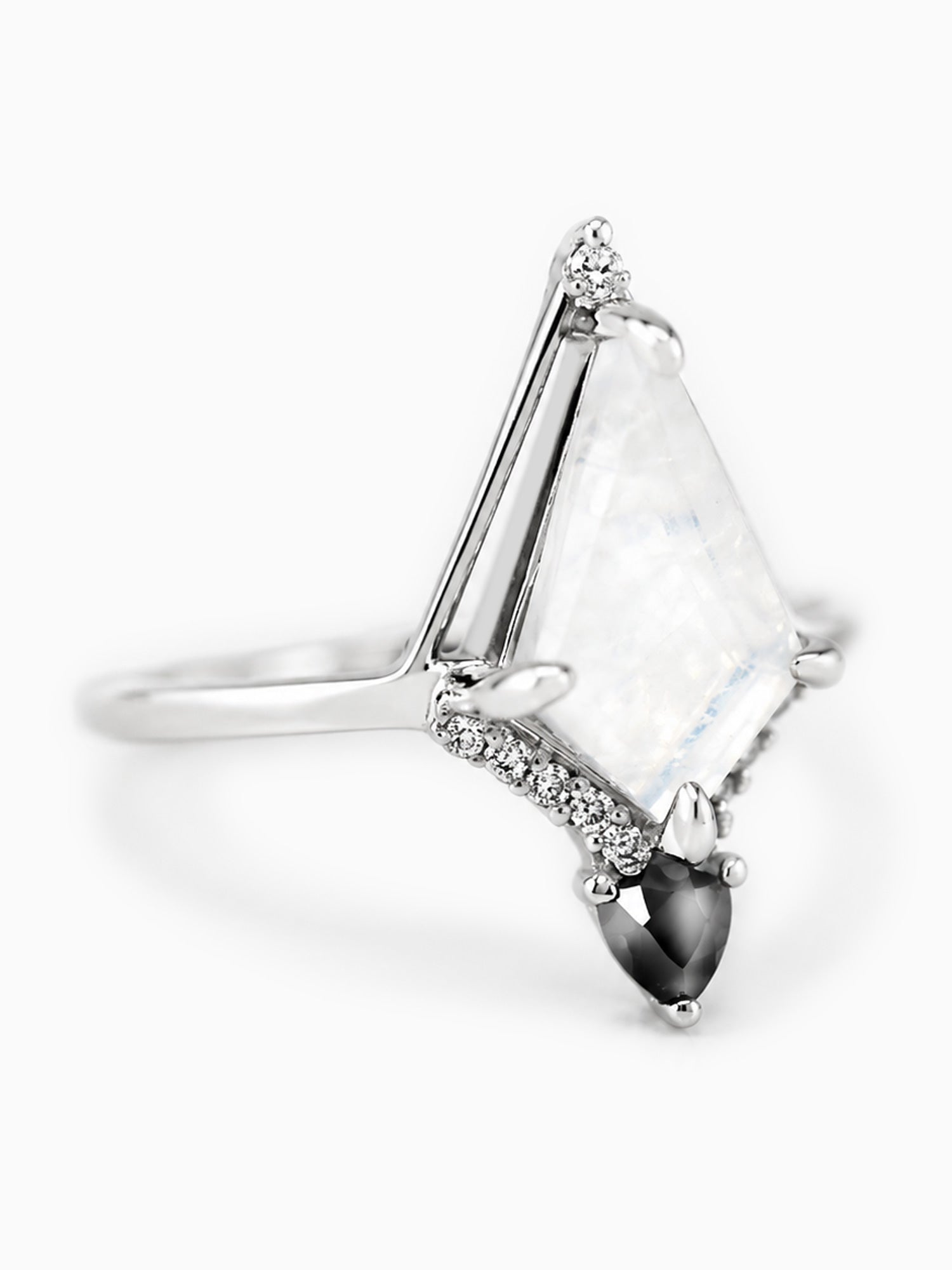 Kite Moonstone fine jewelry diamond wedding ring black onyx 