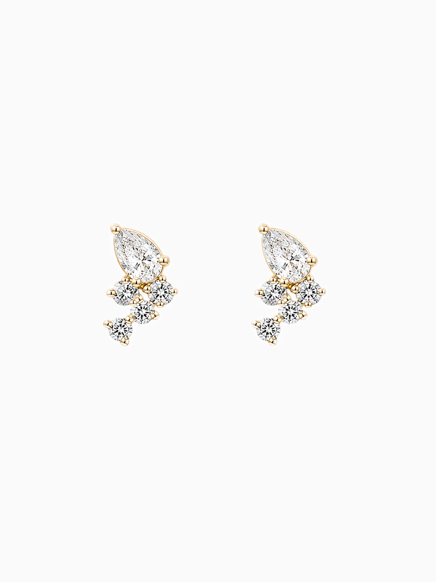 pear diamond luxury earring stud fine jewelry unique modern art deco earrings pair gift for her
