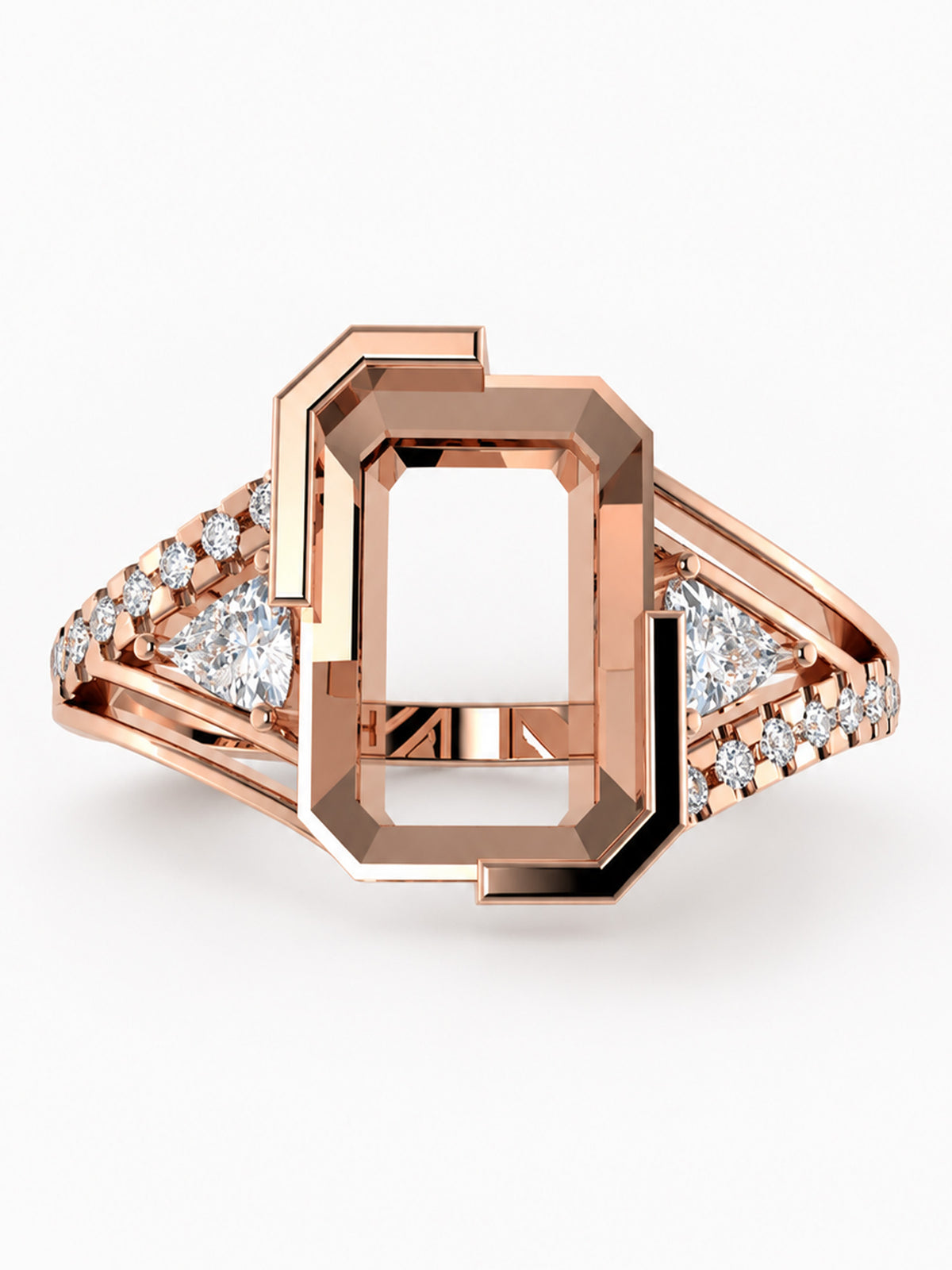 Diamond Fine jewelry Engagement ring unique cad design