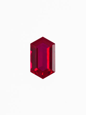 2.5CT Ruby Hexagon Inventory SKU RBHEX-01